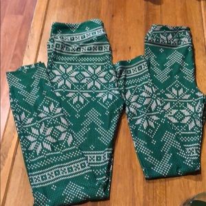Lularoe Christmas mommy and me set OS L/XL
